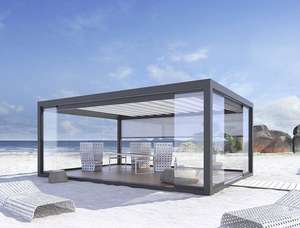 <span class=keywords><strong>Porte</strong></span> <span class=keywords><strong>coulissante</strong></span> sans cadre, partition murale en verre Aluminium de haute qualité, pour susoleil, pergola, patio, terrasse - Product Image 4