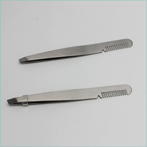 Pinzas de Acero Inoxidable para Cejas con Cepillo Peine para Cejas, Pinzas para Extensión de Pestañas, Pestañas Postizas, Párpados Dobles GZ RTS, Pedido Mixto a Granel - Product Image 3