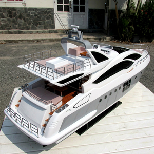 เรือจำลองไม้ทำมือ AZIMUT GRANDE 120SL สไตล์เรือเดินสมุทร คุณภาพสูง จัดส่งรวดเร็ว ของขวัญแปลกใหม่ เวียดนาม GIA NHIEN - Product Image 1