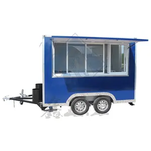 customized good price 300 square mobile made in china hot dog food coffee factory new double axles for sale food truck