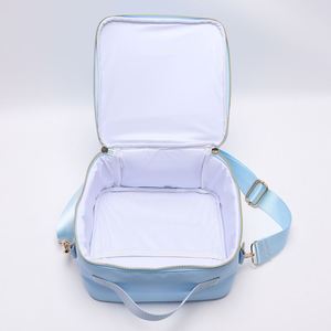 Sac à déjeuner isotherme en nylon durable et écologique pour adultes et enfants, étanche, avec fermeture éclair, pour pique-nique en extérieur, avec bandoulière - Product Image 5