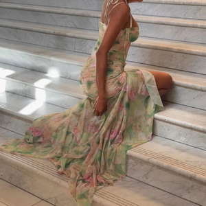 ชุดเดรสสายเดี่ยวรัดรูปพิมพ์ลายดอกไม้เซ็กซี่เอวสูงชุดเดรสแฟชั่นปาร์ตี้วันหยุดชายหาดผู้หญิงใหม่ - Product Image 4