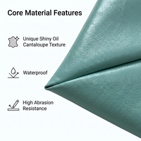 Cuir PU texturé en forme de cantaloup, brillant et luxueux |   Sacs et chaussures de créateur en tissu synthétique brillant, imperméables et écologiques