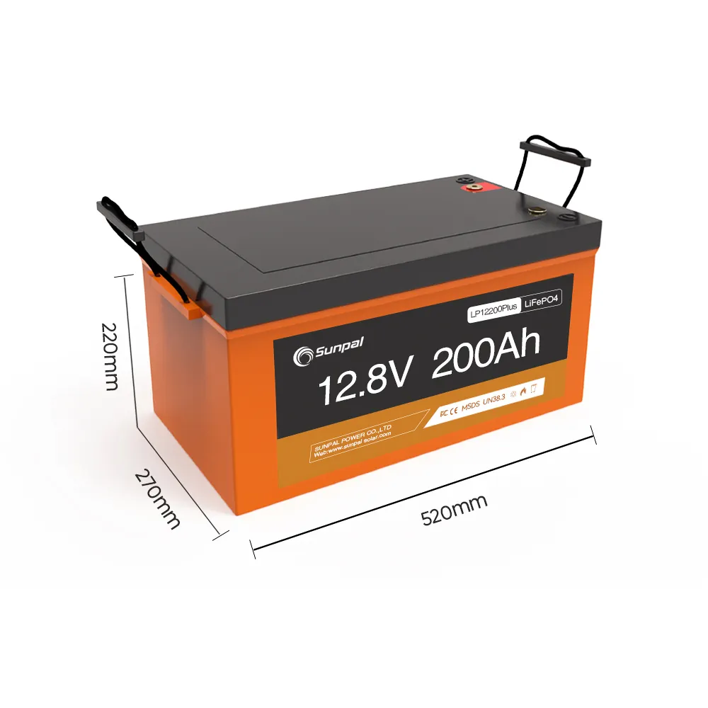 Sunpal Batterie Lithium 12v 100ah 200ah 300ah Lifepo4 Lithium Ion Phosphate Battery