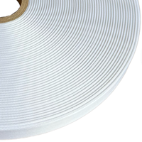 Ruban en satin noir à bord tissé, tissu blanc simple face, 20 mm * 200 m, impression par transfert thermique, ruban textile pour une utilisation étendue