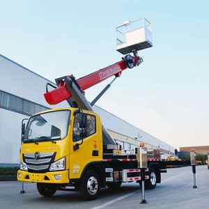 Platform kerja yang ditinggikan truk ember Diesel sistem pengangkat hidrolik otomatis operasi ketinggian tinggi truk dipasang pengangkat udara - Product Image 5
