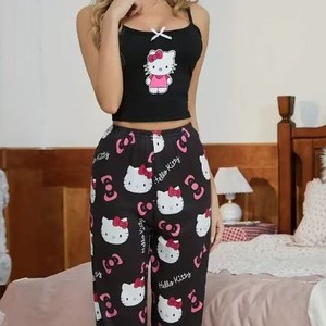 <span class=keywords><strong>Pigiama</strong></span> perizoma dolce Set di due pezzi, Set di abiti da casa cat carini KT - Product Image 5