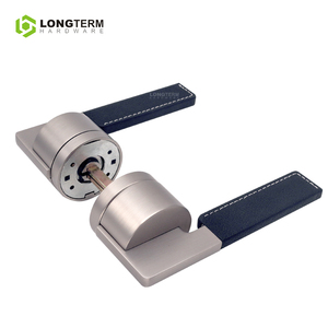 Poignée de porte en cuir pour chambre à coucher, design moderne, style italien, ensemble de quincaillerie de serrure de porte - Product Image 3
