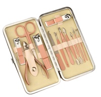WELLFLYER Ensemble de manucure et pédicure professionnel de luxe en acier inoxydable Coupe-ongles Outil de suppression des cuticules Outil pour les peaux mortes Soins personnels