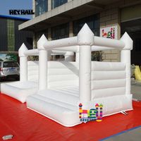 Château gonflable avec fosse à balles, PVC blanc, qualité commerciale, dessin animé, fête pour enfants