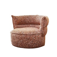 Fauteuil pivotant design minimaliste moderne, fauteuil d'appoint individuel pour salon et balcon