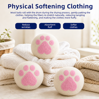 Boules de lavage en laine naturelle réutilisables avec motifs personnalisés pour le soin du linge