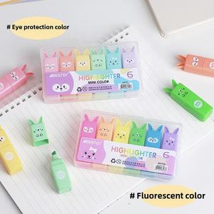 Spidol Highlighter Mini Kelinci Kreatif Tinta Dapat Dihapus dengan Udara untuk Jurnal Menggambar Anak-anak 4/5/6 Warna - Product Image 4