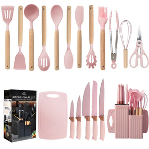 Silicone thìa súp muỗng 19-mảnh không dính Silicone thìa thực phẩm cấp hộ gia đình Silicone đồ dùng nhà bếp và dao đặt - Product Image 6