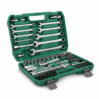 Kit d'outils à douilles de 82 pièces, boîte à outils portable pour l'entretien des équipements agricoles, l'assemblage en atelier