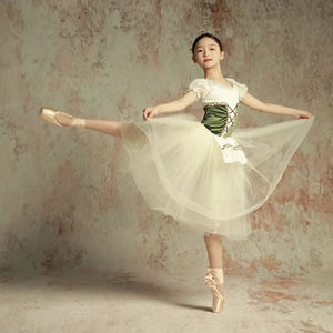 Traje de Ballet Tutú para Actuación, para Adultas y Niñas, Estilo Giselle, Vestido con Falda Abultada de Poliéster - Product Image 4