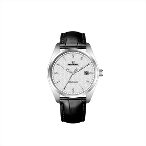 Montre-bracelet mécanique automatique pour homme d'affaires avec cadran gravé personnalisé et boîtier en acier inoxydable poli - Product Image 6