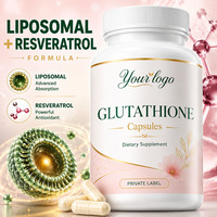 Soutien Détoxifiant pour la Santé Cellulaire et le Bien-être Quotidien : Capsules de Glutathion Liposomal 1000mg avec Resvératrol