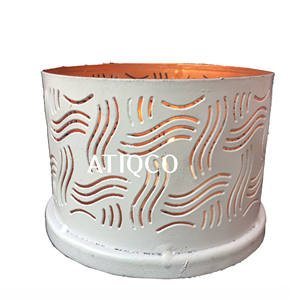 Soporte votivo de metal de hierro Jali verde menta y pilares para decoración del hogar y calcomanías de eventos para celebraciones de Diwali - Product Image 6