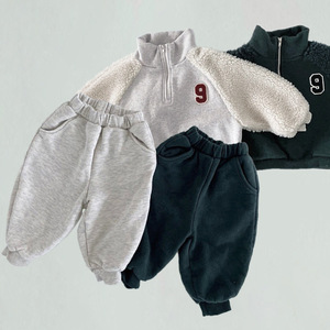 Chaquetas de bebé de otoño Imágenes de 3 6 <span class=keywords><strong>meses</strong></span> Suéter de lana empalmado Conjunto de <span class=keywords><strong>dos</strong></span> piezas con media cremallera - Product Image 4