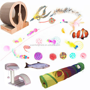 Modernes Katzen zubehör Bundle Factory Sale Interaktives Spielzeug-Feder mäuse Fisch ball tunnel One Stop <span class=keywords><strong>Pet</strong></span> <span class=keywords><strong>Shop</strong></span> für Katzen spaß - Product Image 1