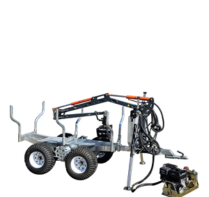Remorque forestière et agricole certifiée CE avec grue réglable pour le transport de bois, grue à grumes, remorque à bois - Product Image 2