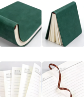 Organisateur/Agenda Haut de Gamme Personnalisé avec Logo, en Similicuir Cousu, Format A4/A5/B5, Couverture Rigide, Cahier d'Exercices 100 Feuilles, Offset, Idéal Cadeau