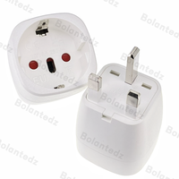 Adaptateur de prise EU vers UK 13A avec fusible, convertisseur Schuko Euro vers prise britannique 3 broches, prise de voyage pour prise britannique 250V, 1 sortie, homologation UKCA