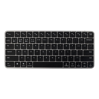 Keyboard nirkabel Universal, papan ketik ergonomis Mini ramping portabel