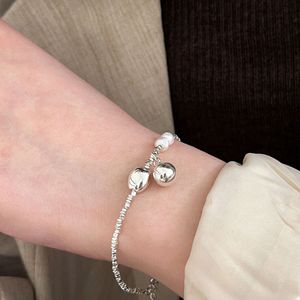 Pulsera de Plata de Ley S925 con Perlas Naturales de Agua Dulce en Forma de Bola, Joyería para Uso Diario de Mujer - Product Image 4