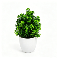 Mini Bonsaï Artificiel en Plastique Conique Réaliste Personnalisé, Fleurs de Pin, Plantes Vertes en Pot de Haute Qualité pour Décoration d'Événements et d'Espaces