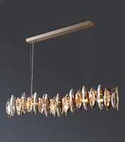 Lustre moderne de luxe en cristal K9, lampe suspendue nordique en verre gris fumé pour chambre à coucher, salon, salle à manger, luminaire décoratif rond