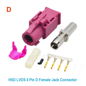 Conector HSD de 4 Pines, Código A/B/C/D/E/F/G/H/J/K/L/Z, Conector Recto Hembra para Crimpado, Cable LVDS <span class=keywords><strong>DACAR</strong></span> 535 para Vehículo, 50 OHM DC-4GHz - Product Image 5