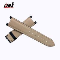 Meilleures ventes en gros : Bracelet de montre flexible en cuir de veau grainé alligator semi-mat noir, multi-tailles, avec boucle ardillon compatible