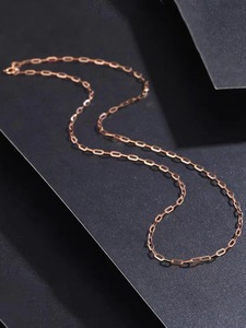 Collar de Cadena de Eslabones Tipo Clip de Papel en Oro Amarillo AU750 de Lerca, Ajustable, Regalo para Mujer, Joyería al por Mayor - Product Image 2