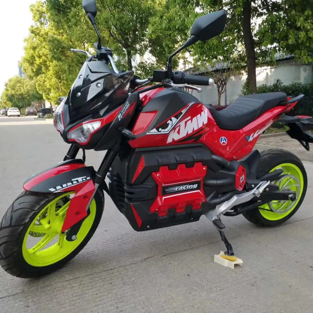 8000W 72V 75AH Lithium Battery Moto Eletrica Racing Electric Motorcycles with 100KM/H and 100KMS Range