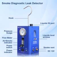 Probador de Fugas de Humo para Automóviles A8, Salida de Humo Ajustable para Pruebas de Fugas en Tuberías EVAP y Turbo