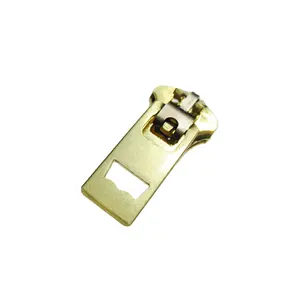 Factory Direct Sale Instant Fix Gold Zip Heads YG Body Spring Lock Square Metal Zipper Puller Brass Zipper Slider For Jeans