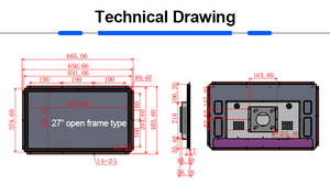 Mở Khung 27 Inch USB RS232 Điện Dung Màn Hình Cảm Ứng <span class=keywords><strong>TFT</strong></span> <span class=keywords><strong>LCD</strong></span> Màn Hình Cảm Ứng Màn Hình Hiển Thị 27 Inch - Product Image 6
