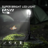 Lampe de camping LED circulaire compacte haute luminosité, rechargeable USB, solaire, magnétique, extensible, avec COB pour le travail
