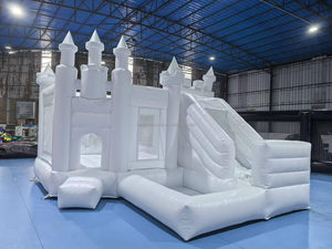 Trắng Inflatable thư bị trả lại Nhà Trắng Công Chúa trả lại <span class=keywords><strong>Combo</strong></span> với <span class=keywords><strong>slide</strong></span> và bóng Pit cho Đảng rental16.5 x 13x 10.8ft với Blower - Product Image 6