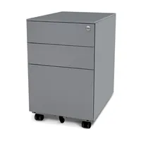 Metal Mobile Storage File Cabinet with Wheels, 3 Drawer