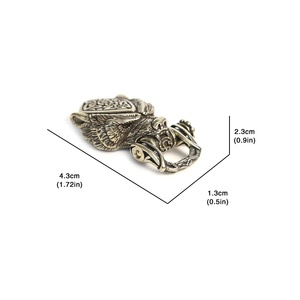 Tiebro Boucle en laiton Tête d'ours Unisexe EDC pour activités de plein air et DIY, pour bracelets tressés, cordons de paracorde rétro, perles et spinners de survie en métal - Product Image 6