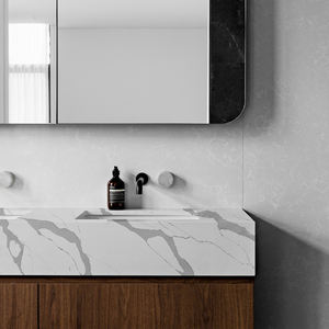 ODM/OEM TMZ Diseño Moderno 5033 Losa Grande de Cuarzo Ondulado Impermeable para Encimeras de Cocina de Hotel - Product Image 2