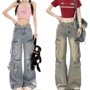 Vente directe usine – Nouveauté 2026 : Pantalon sarouel taille haute pour <span class=keywords><strong>femme</strong></span>, tendance, confortable, multi-poches, imperméable et coupe-vent, idéal pour l'été - Product Image 1