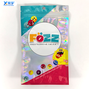 Sacs d'emballage alimentaire personnalisés avec logo imprimé, scellables à chaud, anti-odeur, à fermeture éclair, en Mylar, pour bonbons, fruits gélifiés, chocolat, <span class=keywords><strong>chewing</strong></span>-<span class=keywords><strong>gum</strong></span> - Product Image 6