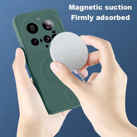 Funda Magnética de Silicona Ultra Líquida para Xiaomi Mi 15, Cubierta de Parachoques a Prueba de Golpes, 14 Pro TPU, 13, 12, 11