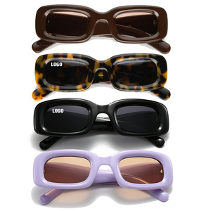 LMA 3404 Fashion Custom Logo Shades Small Thick <b>Frame</b> Tea Lens Candy Color Women Men Square Sunglasses UV400 High Quality 2025 - Product Image 1