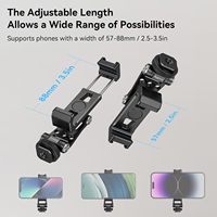 Support de téléphone universel en métal SMALLRIG avec adaptateur pour griffe porte-accessoire et articulations de réglage libre pour iPhone 16 15 et Samsung