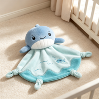 Couverture de sécurité à thème océan, jouet en peluche doux personnalisé, certifié CE, logo personnalisé, tailles personnalisées, rembourrage en coton PP, vente en gros OEM